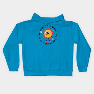 Hey! It's a great day to have a great day retro mascot style Kids Hoodie